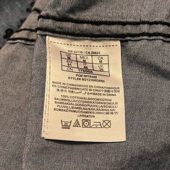 GUESS Long Sleeve Cotton Button-Up Men’s Shirt - Picture 6 of 8